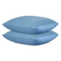 Набор наволочек из премиального сатина джинсово-синего цвета из коллекции essential, 70х70 см Tkano