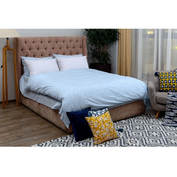 Комплект постельного белья из перкаля с принтом 'Свежесть леса' из коллекции russian north, 150х200 см Tkano