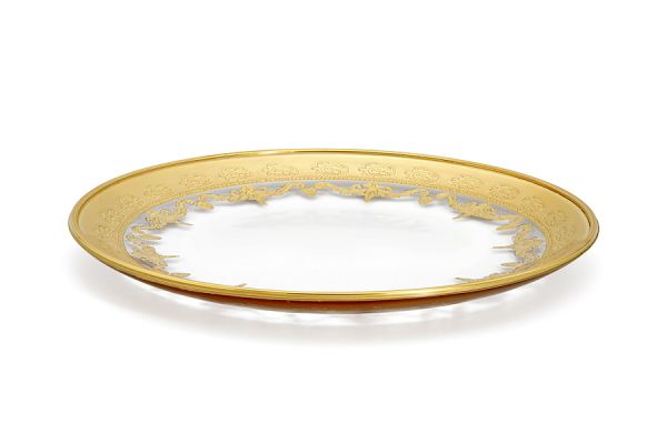 Тарелка закусочная 20.5 см, 4 шт, стекло, золотистая, Versailles Same