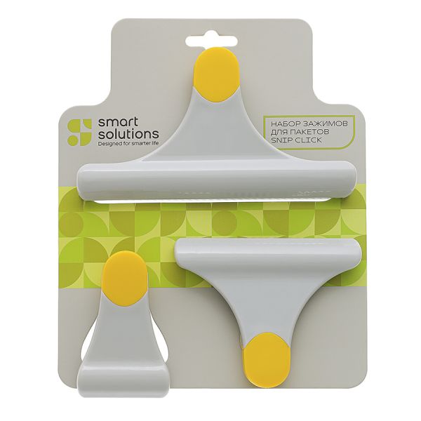 Набор зажимов для пакетов snip click, 3 шт Smart Solutions