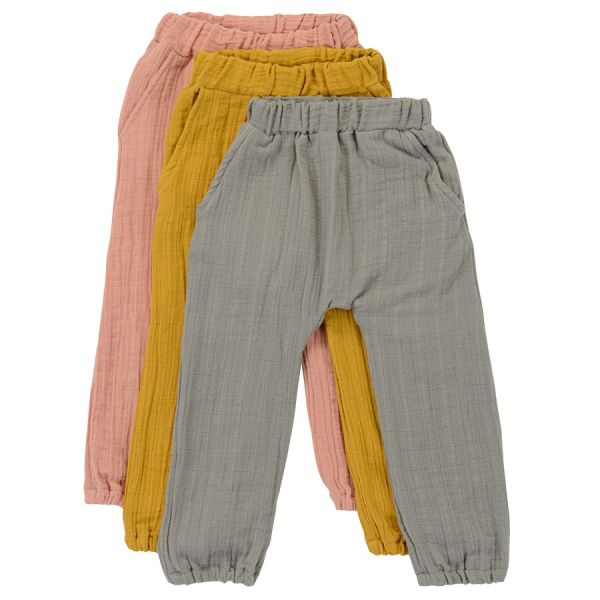 Штаны из хлопкового муслина горчичного цвета из коллекции essential 5-6y