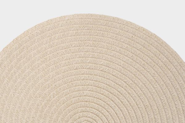 Салфетка под приборы, 38 см, полипропилен, круглая, молочно-бежевая, Matera ANNA LAFARG