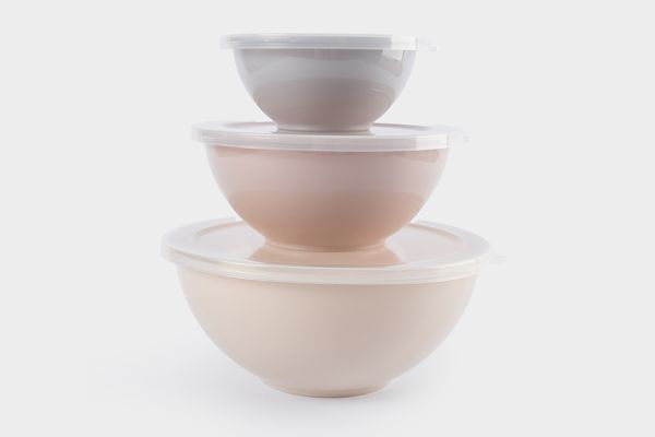 Набор мисок 3 шт (0.3/0.7/1.3 л), пластик, цветные, Universal ANNA LAFARG