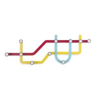Вешалка Subway разноцветная