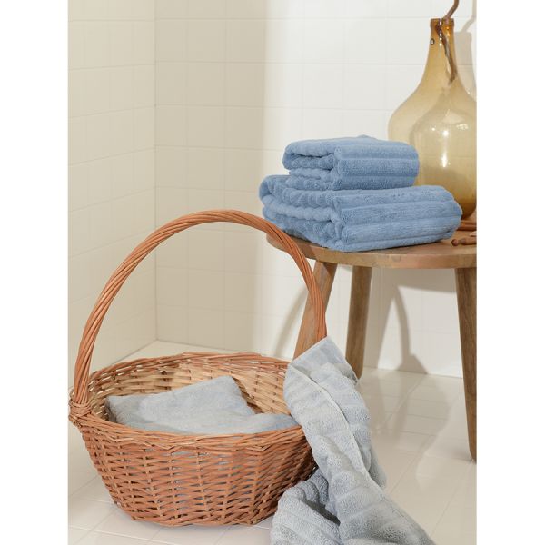 Полотенце для рук waves серого цвета из коллекции essential 50х90 см