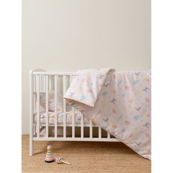 Комплект постельного белья из сатина с принтом animalia world из коллекции tiny world 150х200 см