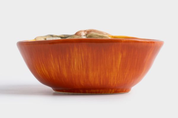 Пиала 14 см, керамика, оранжево-зеленая, Тыква, Bright pumpkin ANNA LAFARG
