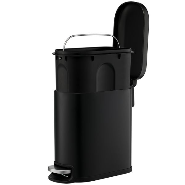 Ведро мусорное с педалью, графит, 5 л Smart Solutions