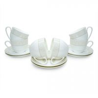 Набор чайных пар 250 мл Дионис-Шампань, костяной фарфор, АККУ