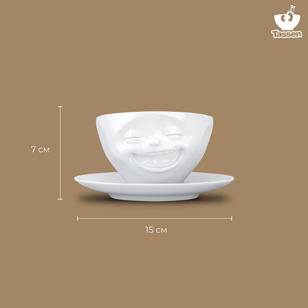 Чайная пара tassen laughing 200 мл белая