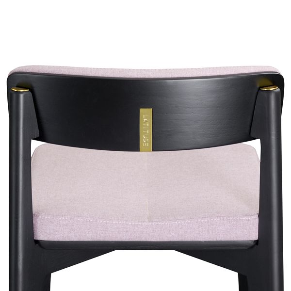 Стул барный aska рогожка черный/розовый Latitude