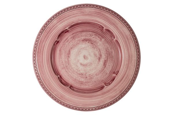 Тарелка обеденная Augusta (розовый) без индивидуальной упаковки