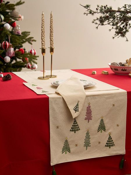 Салфетка под приборы frozen pines из коллекции new year essential, 33х48 см Tkano