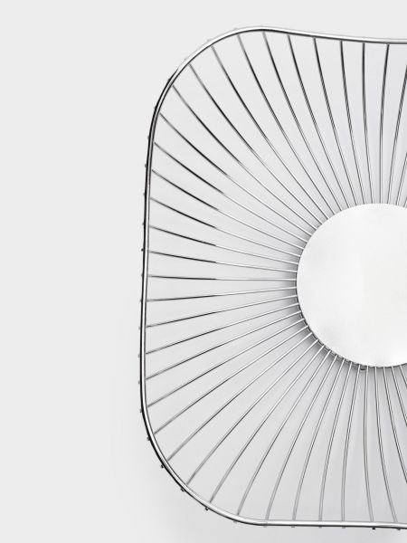 Корзина для фруктов 28 см, металл, серебристая, Волны, Spin ANNA LAFARG
