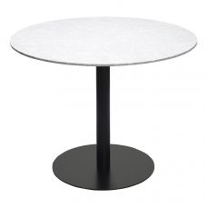 Стол обеденный trond, D100 см, белый мрамор/черный Bergenson Bjorn