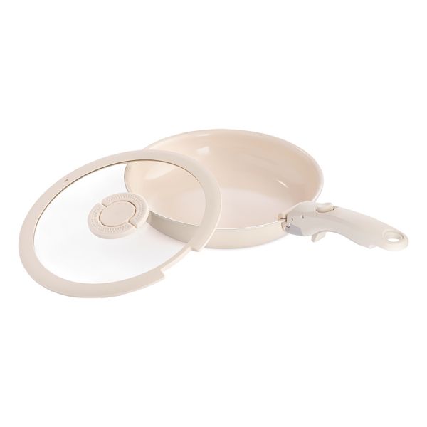 Сковорода с крышкой и съемной ручкой smart ceramic, 24 см, Smart Solutions, SS0000379