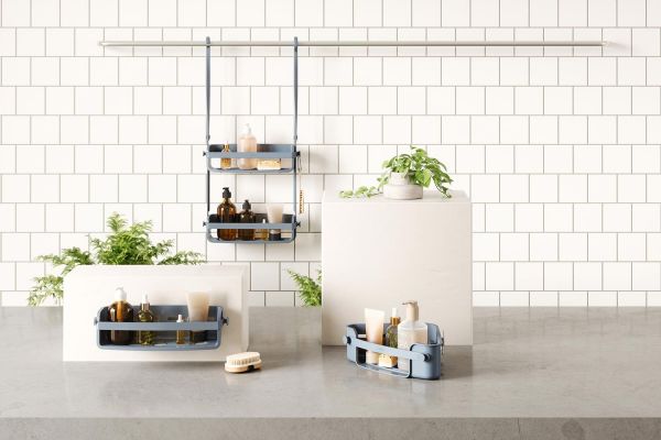 Органайзер для душа flex adhesive, голубой Umbra