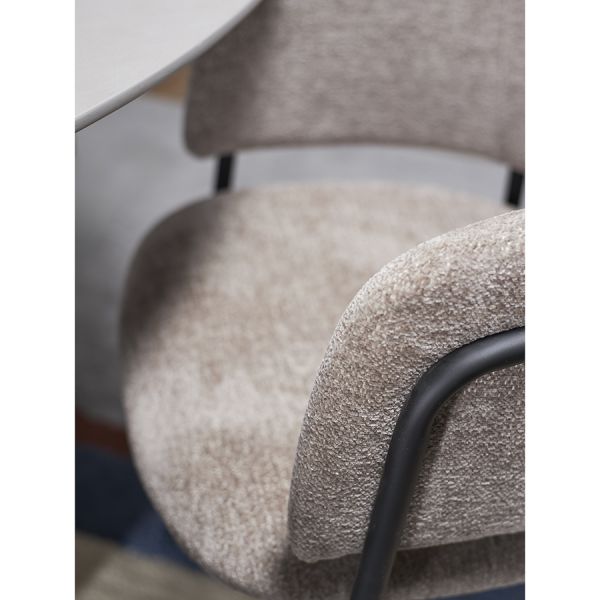 Стул helning, мягкий шенилл, капучино Bergenson Bjorn