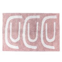 Коврик для ванной go round цвета пыльной розы cuts&pieces, 60х90 см Tkano