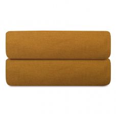 Простыня на резинке изо льна и хлопка цвета карри из коллекции essential, 160х200х30 см Tkano