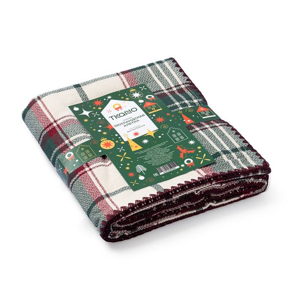 Скатерть Шотландская клетка из коллекции new year essential 150x250 см Tkano