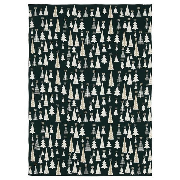 Плед из хлопка с новогодним рисунком whitewood из коллекции new year essential, 130x180 см Tkano
