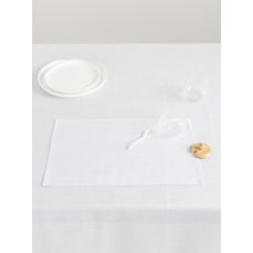 Салфетка под приборы 30х45 см, прямоугольная, полиэстер, бело-серебристая, Floe