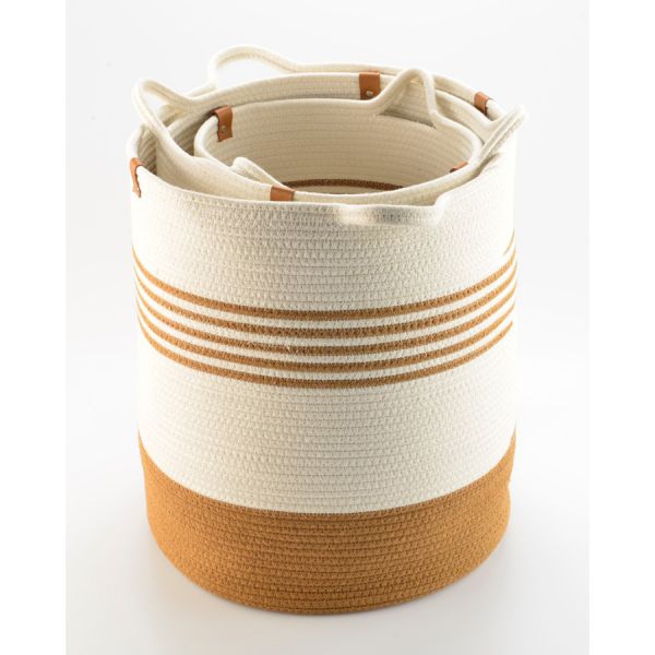 Корзина для хранения thea D35х48 см, бежевая/горчичная