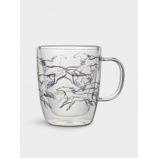 Кружка 370 мл, стекло, золотистая, Кони, Wind-Horse ANNA LAFARG