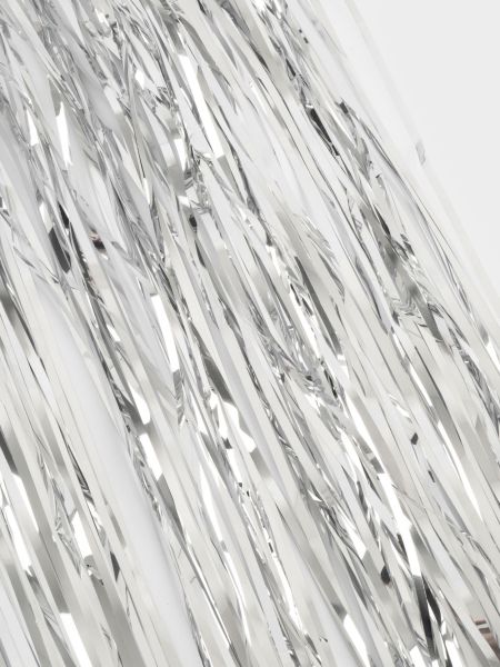 Дождик декоративный 60 см, мишура, серебристый, New year