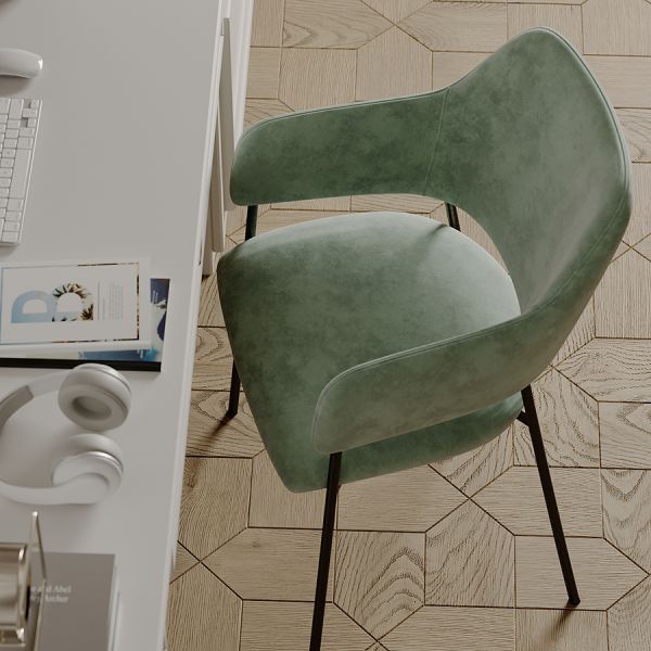 Стул viva серо-зеленый велюр