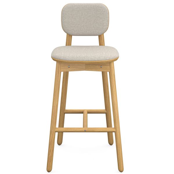 Стул барный с обивкой saga, рогожка, бежевый Latitude