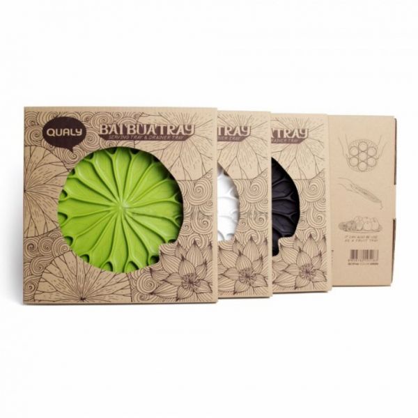 Сушилка-поднос lotus черная Qualy