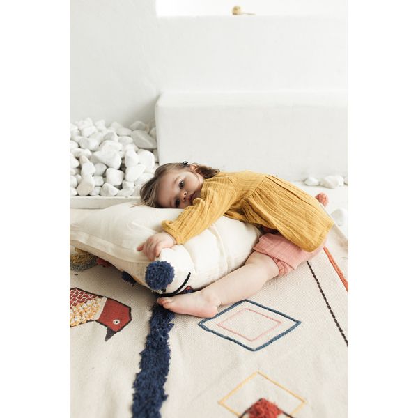 Платье с длинным рукавом из хлопкового муслина горчичного цвета из коллекции essential 3-4y