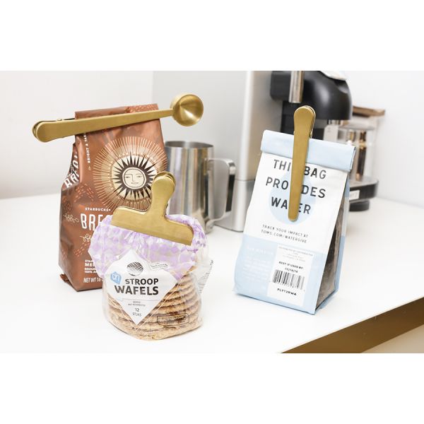 Набор зажимов для пакетов 3 шт медь