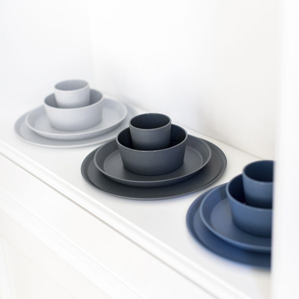 Тарелка connect organic 25,5 см темно-серая