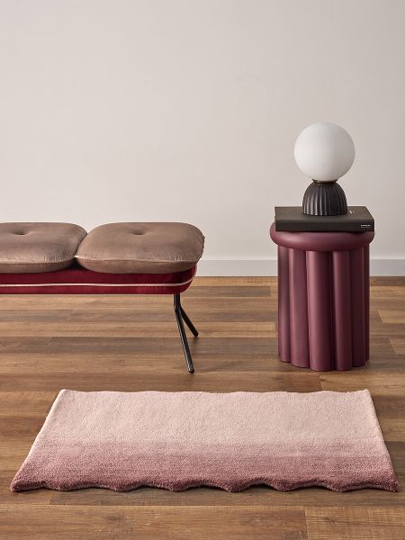 Ковер из шерсти over horizon 60x90 см цвета марсала из коллекции trendy ruffles Tkano