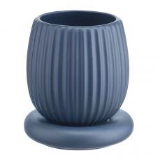 Горшок цветочный темно-синего цвета из коллекции edge, 1,2л