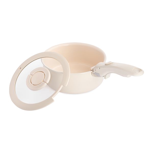 Ковш с крышкой и съемной ручкой smart ceramic, 18 см, Smart Solutions, SS0000383
