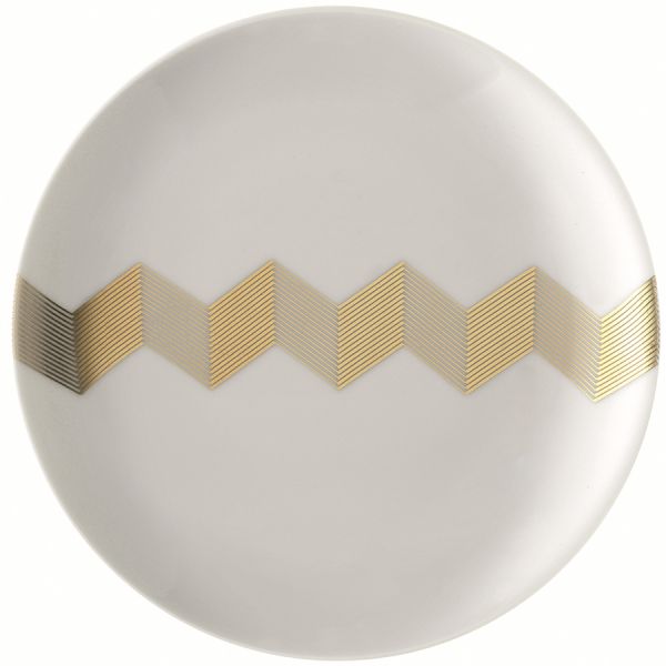 Набор из 4 блюдец signature chevron ?16cm золото