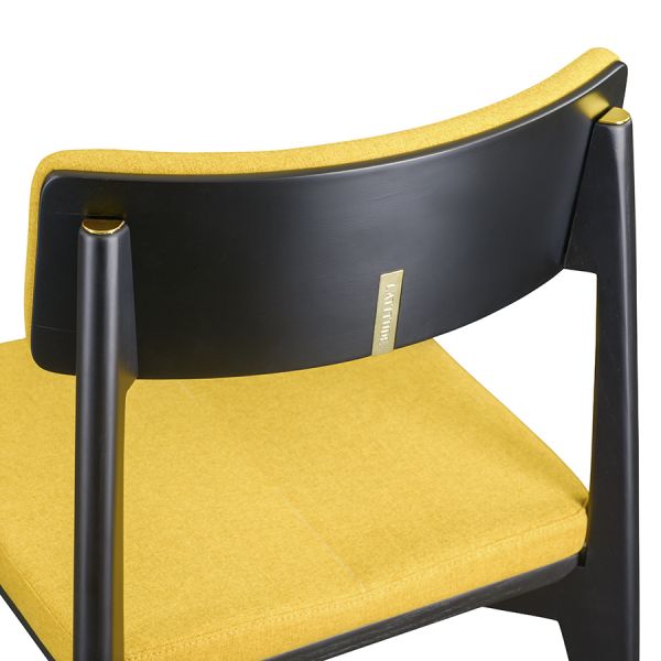 Стул aska рогожка черный/горчичный Latitude