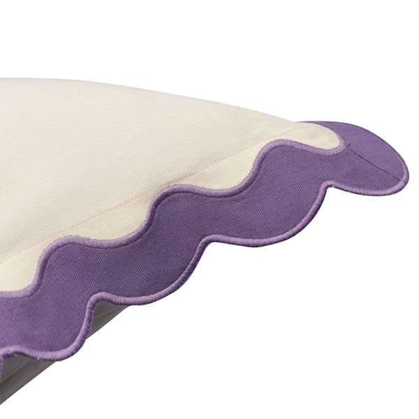 Чехол на подушку с контрастным кантом сиреневого цвета из коллекции trendy ruffles, 40х40 см Tkano