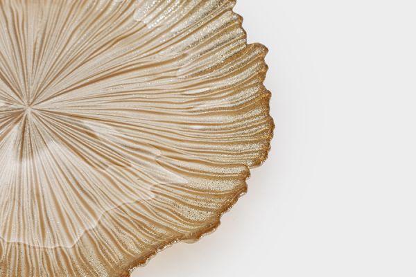 Тарелка закусочная 21 см, стекло, золотистая, Ray ANNA LAFARG