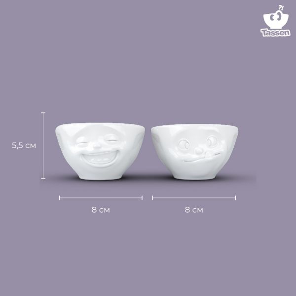 Набор чаш tassen laughing & tasty 100 мл белый 2 шт
