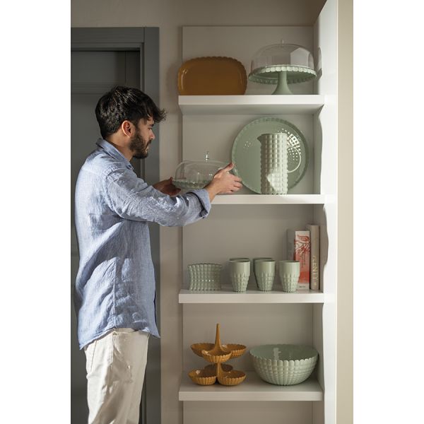 Подставка для торта на ножке с крышкой tiffany 30 см, зеленая Guzzini