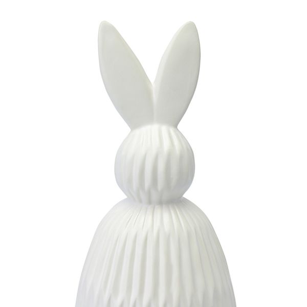 Декор из фарфора белого цвета trendy bunny из коллекции essential, 12,5х12,5x30,5 см Tkano