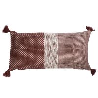 Подушка декоративная бордового цвета крупной вязки из коллекции ethnic, 30х60 см Tkano