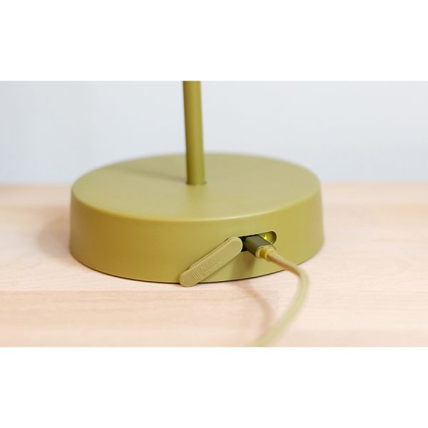 Лампа настольная oscar usb 14.5х14.5х34 см оливковая