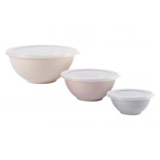 Набор мисок 3 шт (0.3/0.7/1.3 л), пластик, цветные, Universal ANNA LAFARG