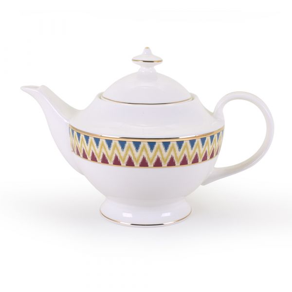 Чайный сервиз на 6 персон, 15 предметов Наргиз, костяной фарфор (высший сорт)